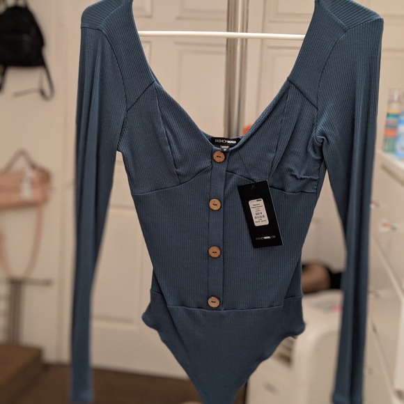 Fashion Nova Stephanie Ribbed Bodysuit - Picture 1 of 2